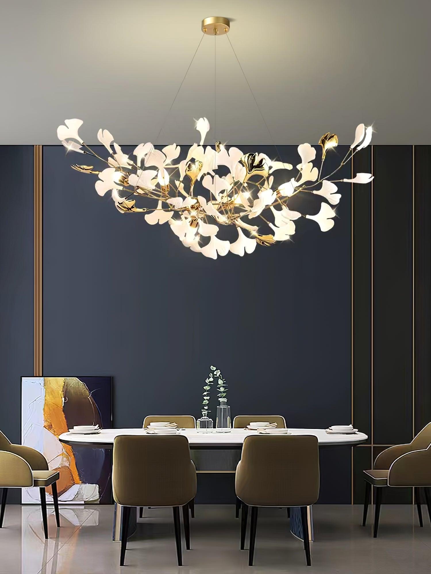 Ginkgo Leaf Chandelier Model B