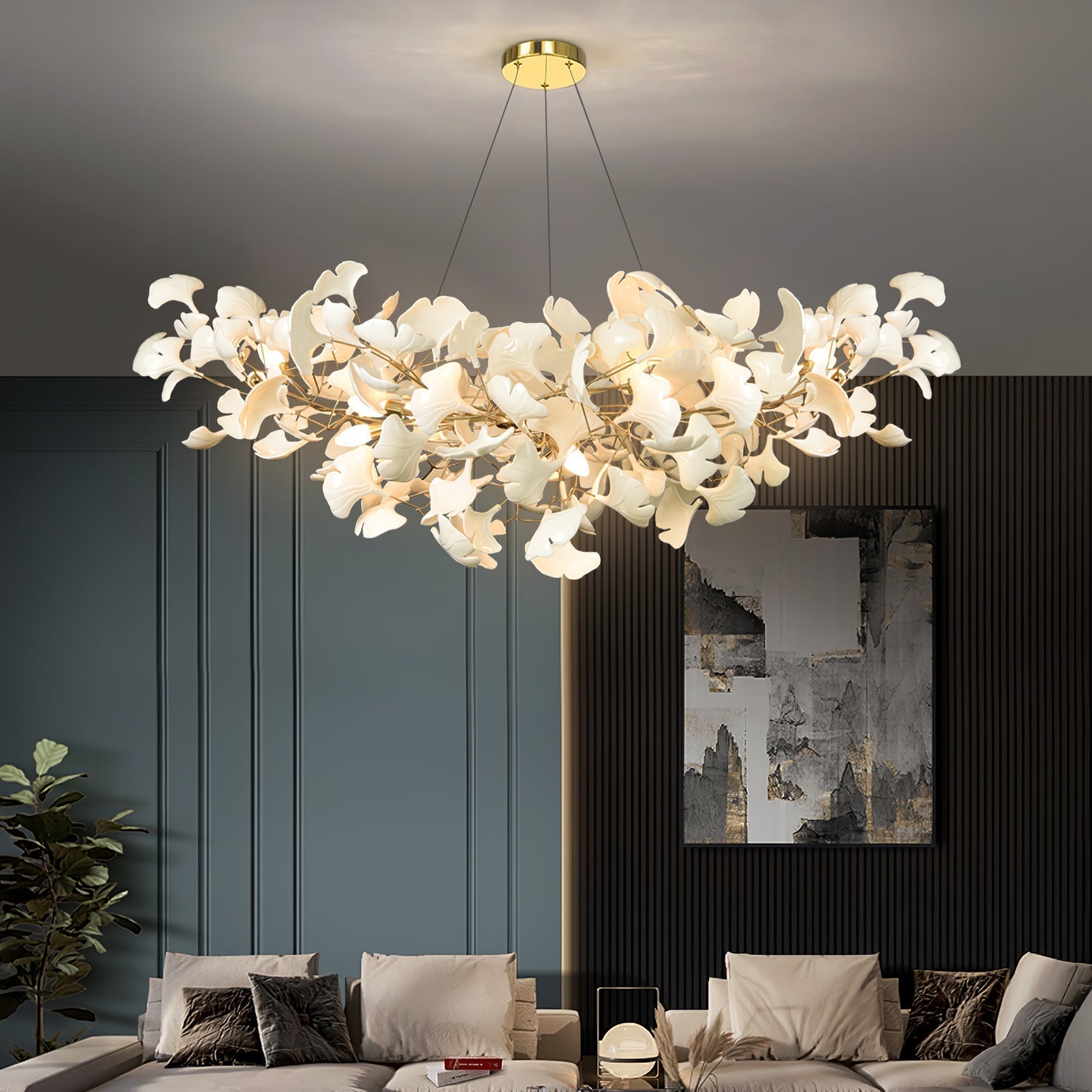 Ginkgo Leaf Chandelier Model B