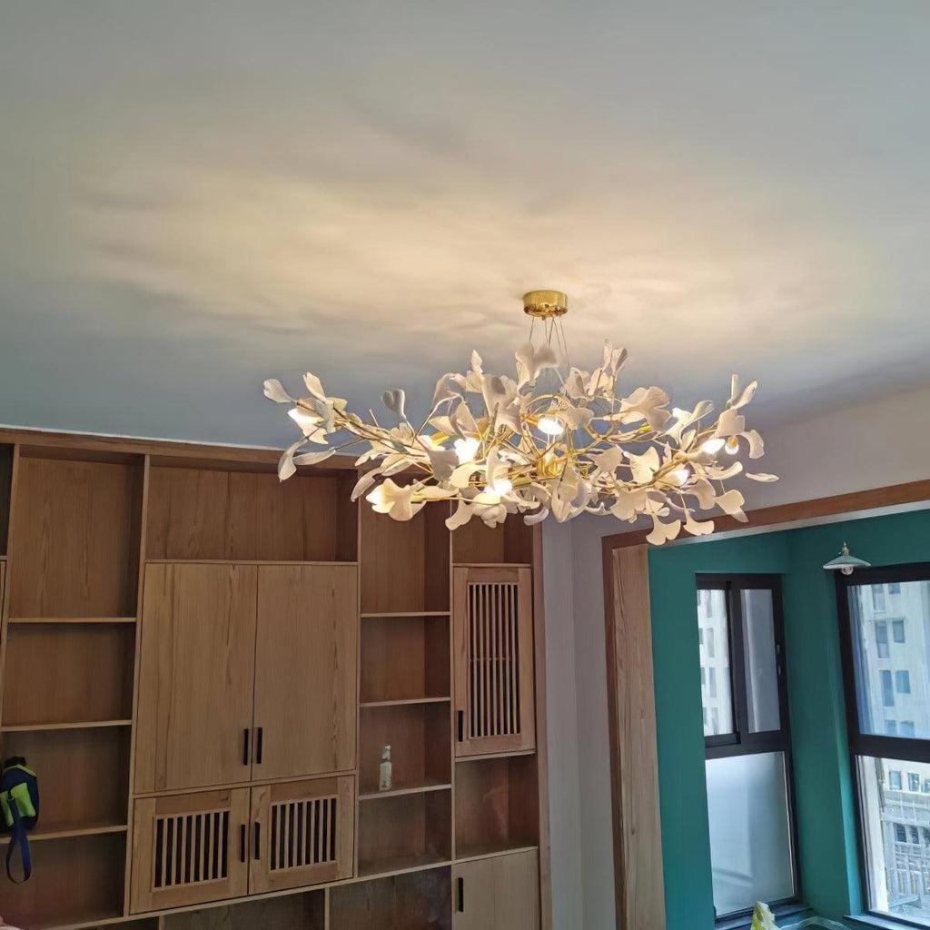 Ginkgo Leaf Chandelier Model B