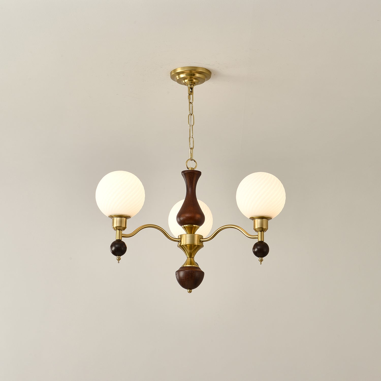Globe Orb Wood Chandelier - ZozHome