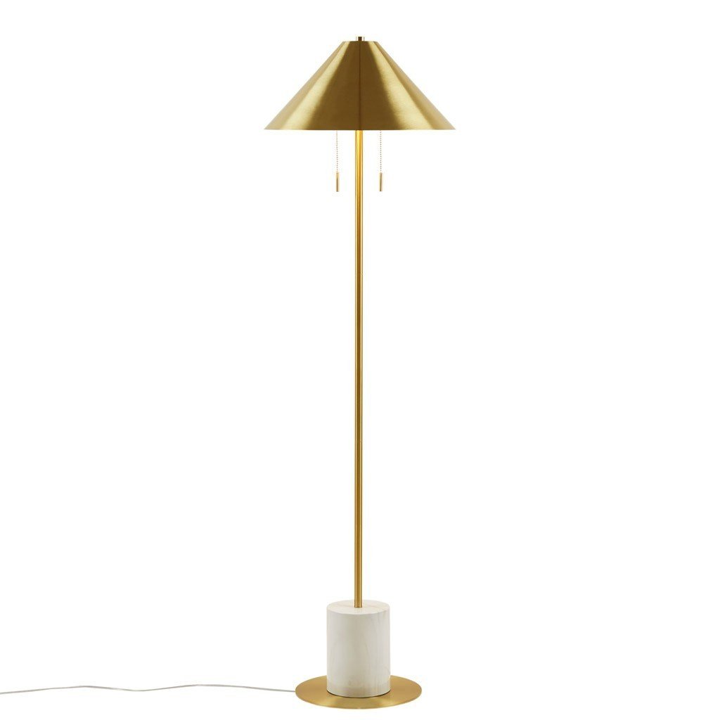 Gold & White Modern Iron Floor Lamp