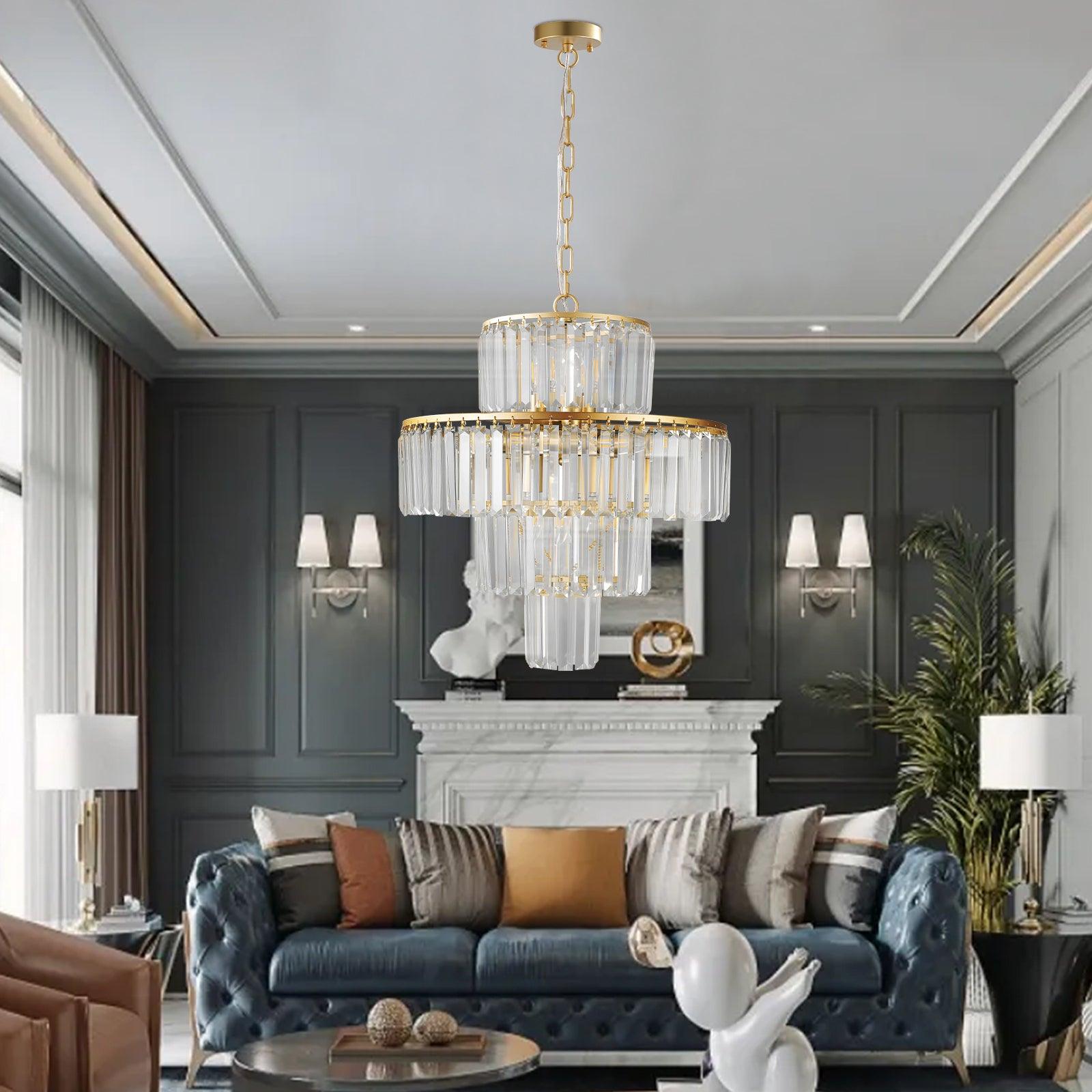 Golden Crystal Chandelier B