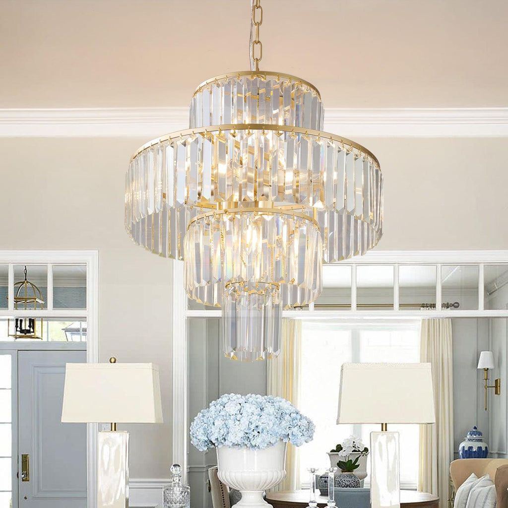 Golden Crystal Chandelier B