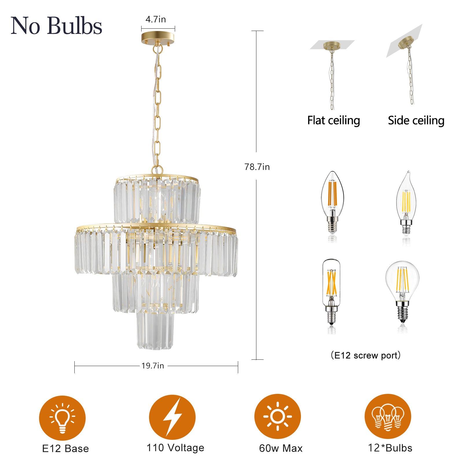Golden Crystal Chandelier B