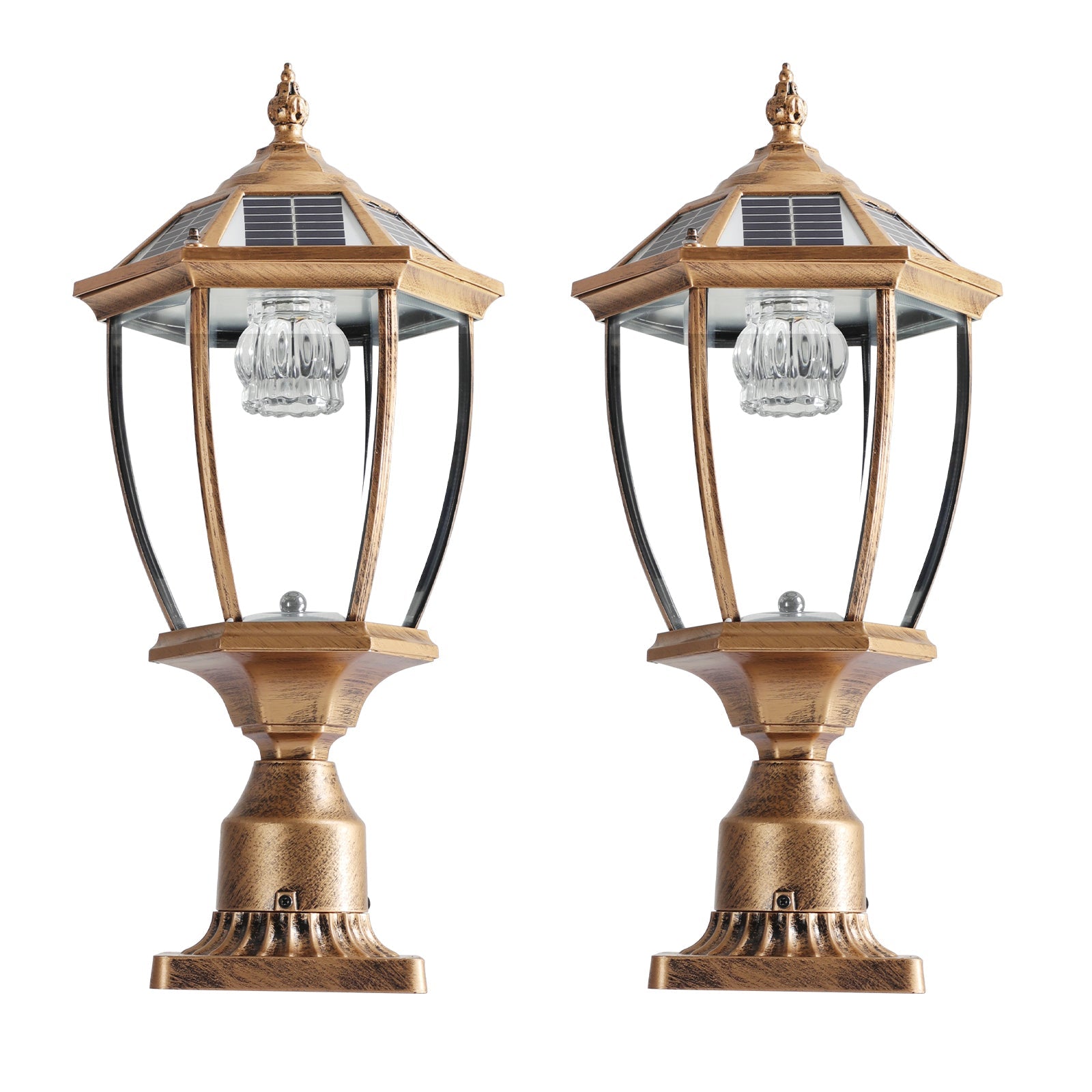 GoldenGlare Outdoor Solar Column Lights