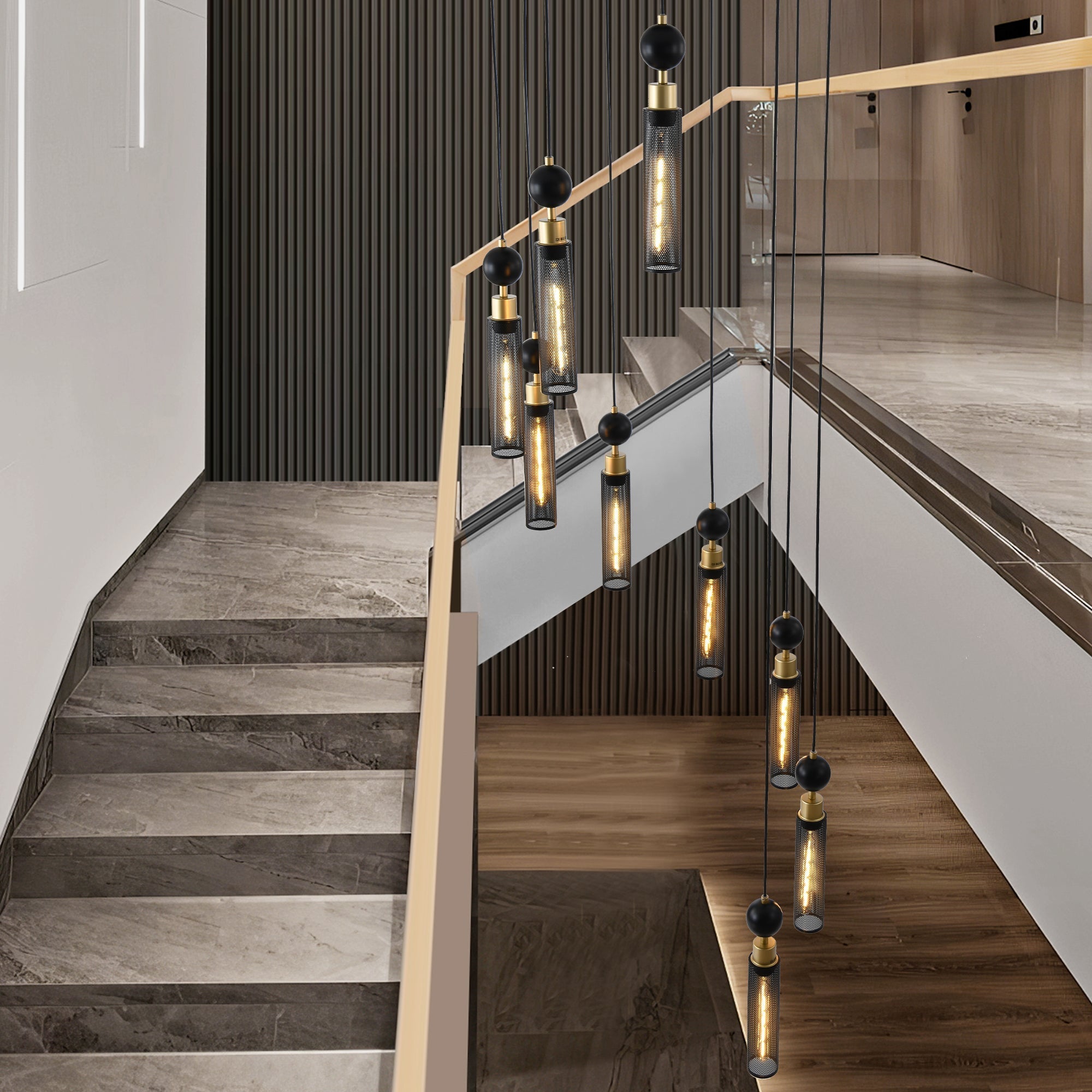 Gridlock Industrial Chandelier