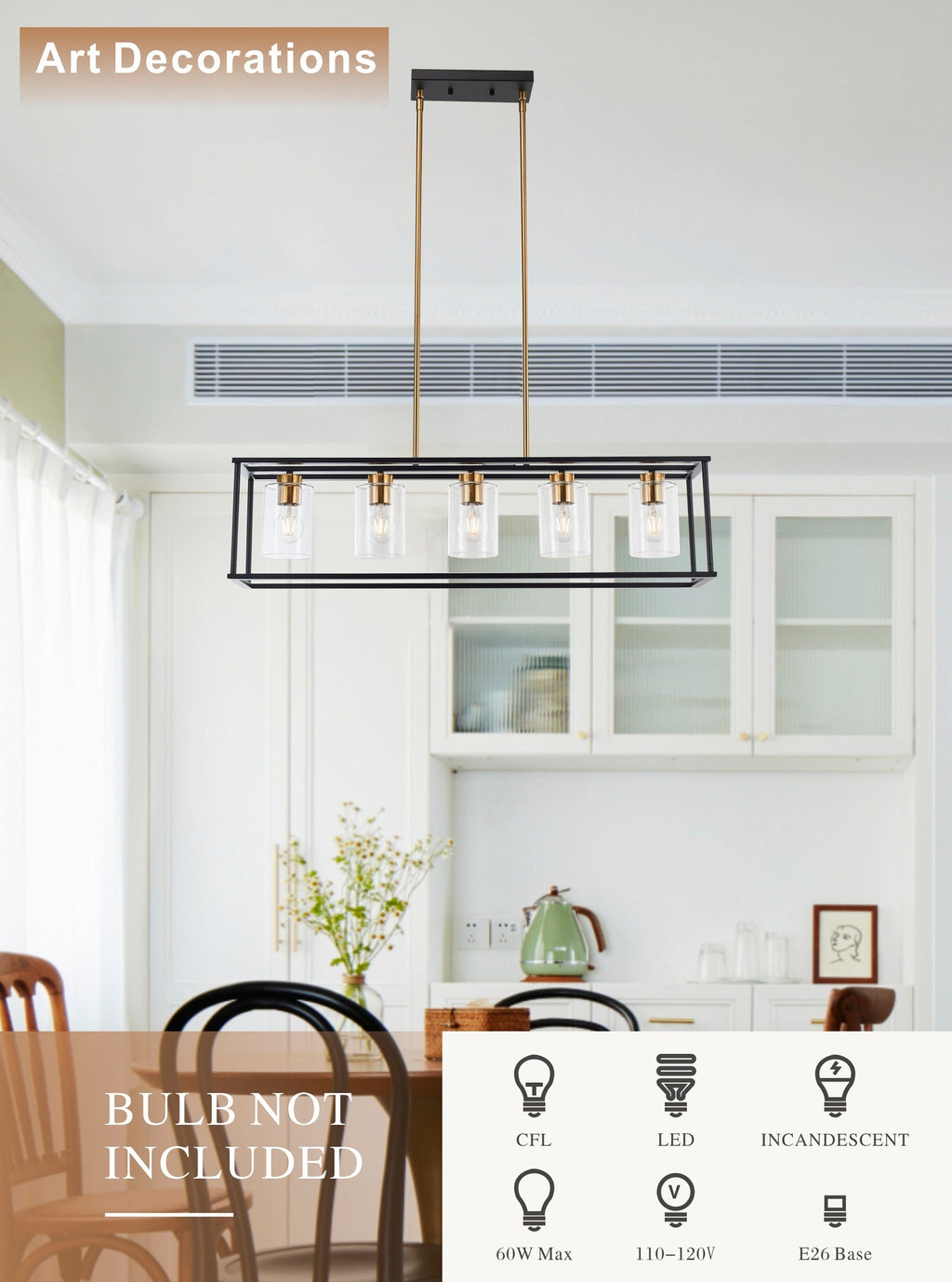 Harrison Industrial Farmhouse 5-Light Chandelier