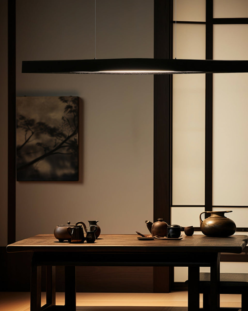 Horizon Linear Wood Pendant Lamp