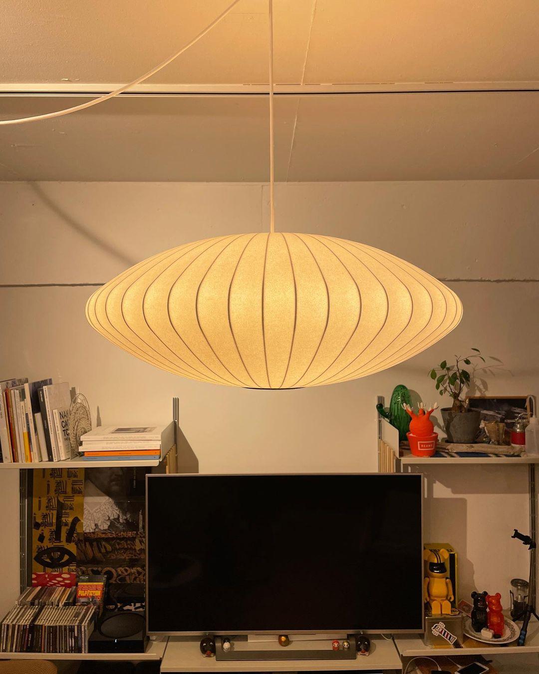 Imitation Silk Bubble Swag Pendant Light
