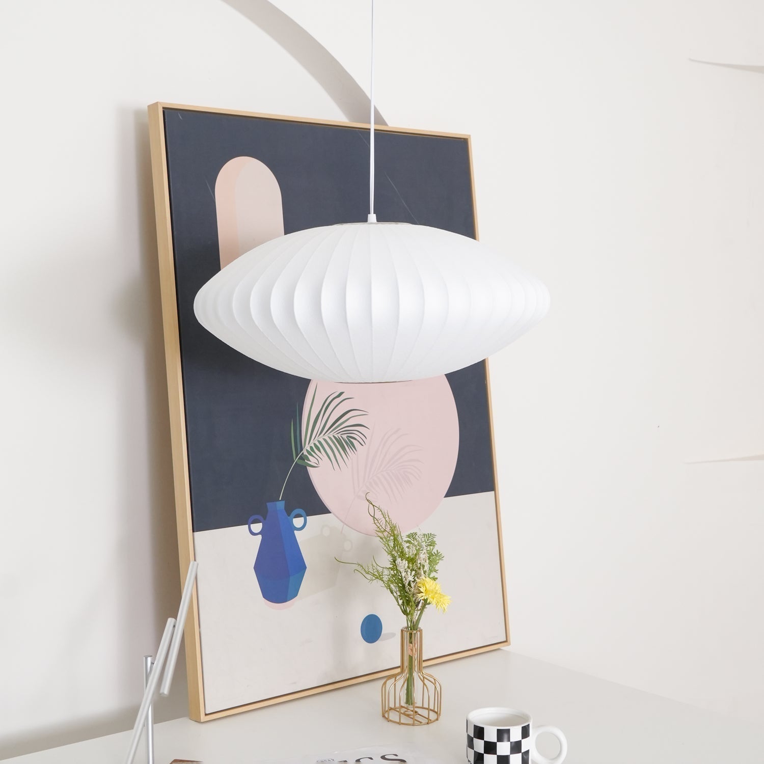 Imitation Silk Bubble Swag Pendant Light