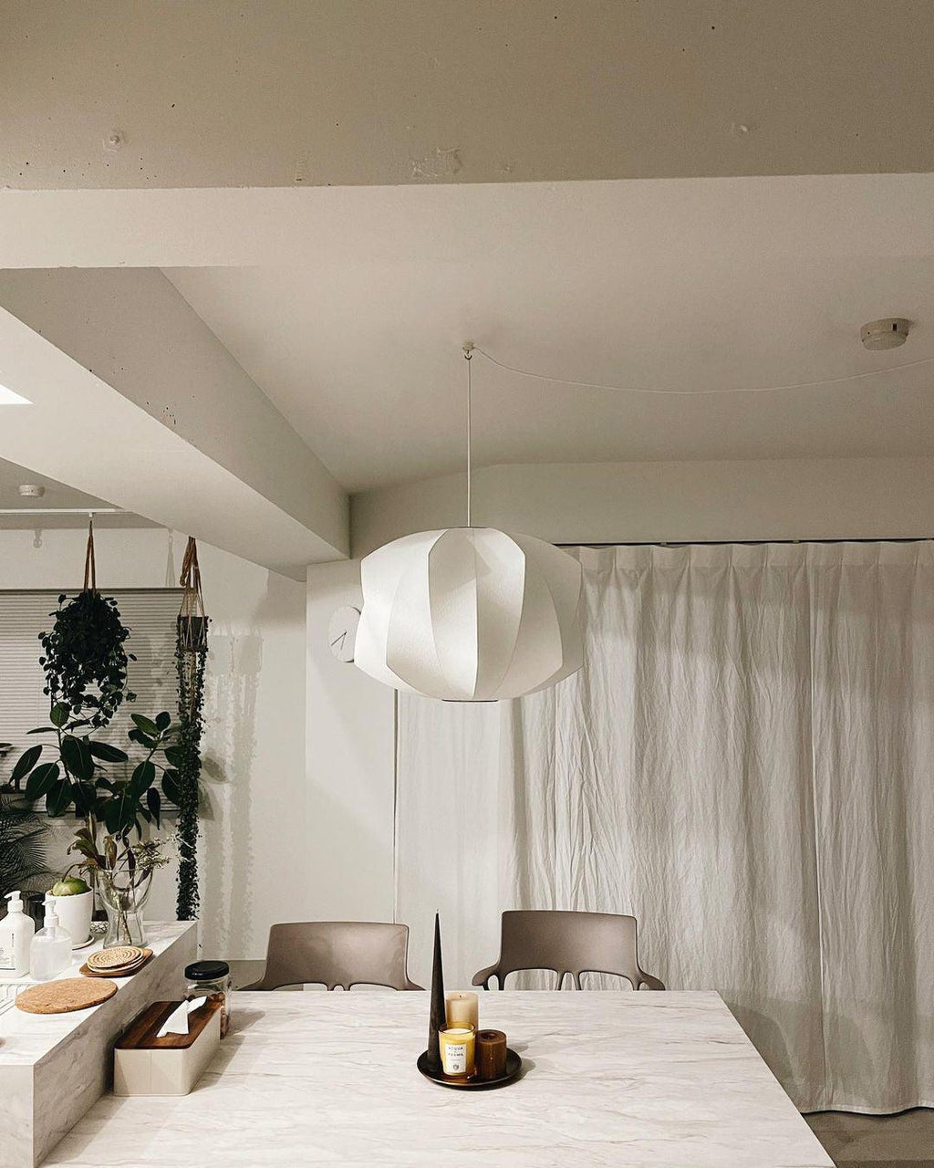 Imitation Silk Bubble Swag Pendant Light