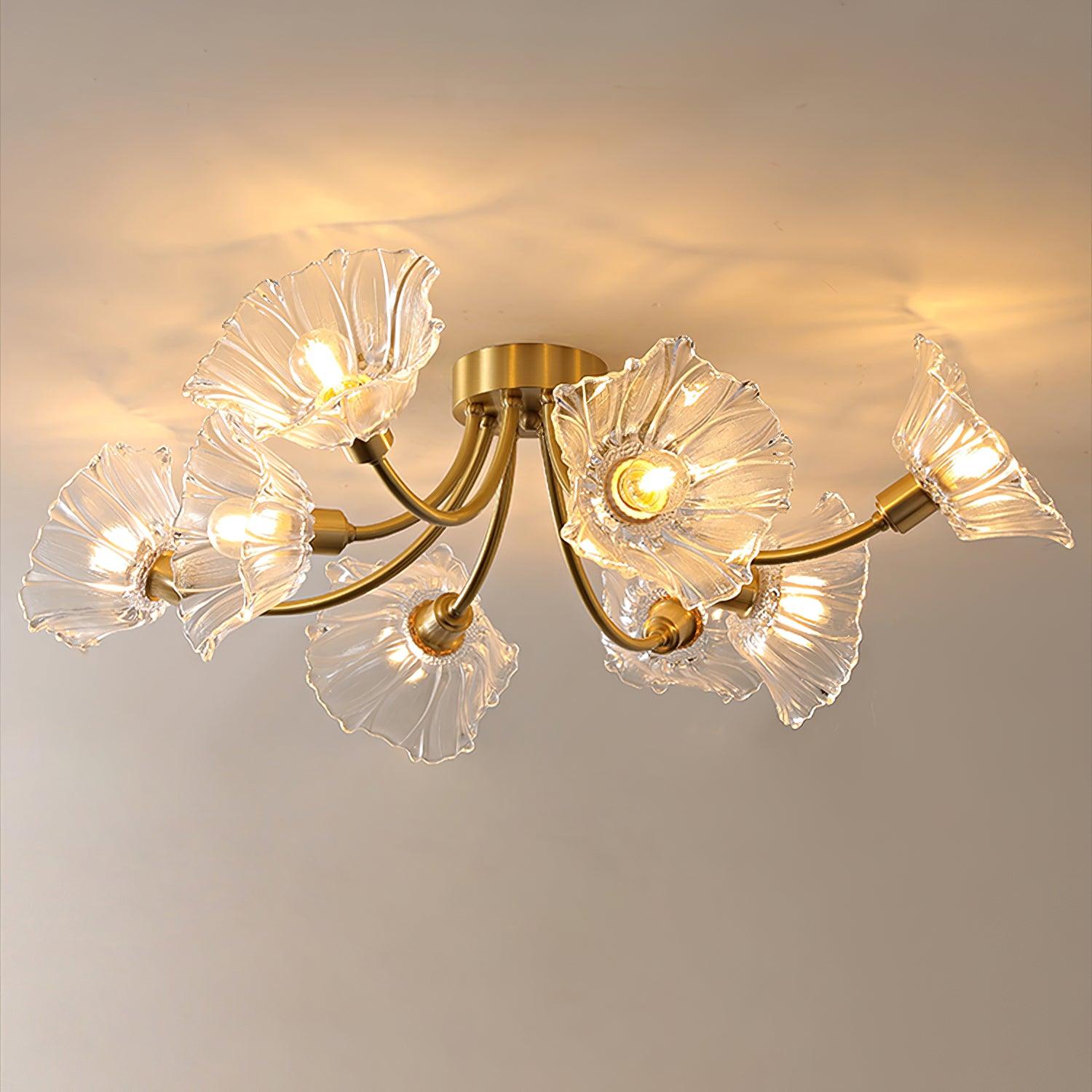 Kalin Flower Glass Ceiling Lamp - ZozHome