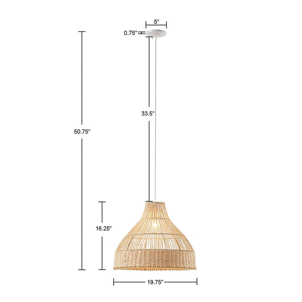 Lena Bamboo Bell Pendant Lamp