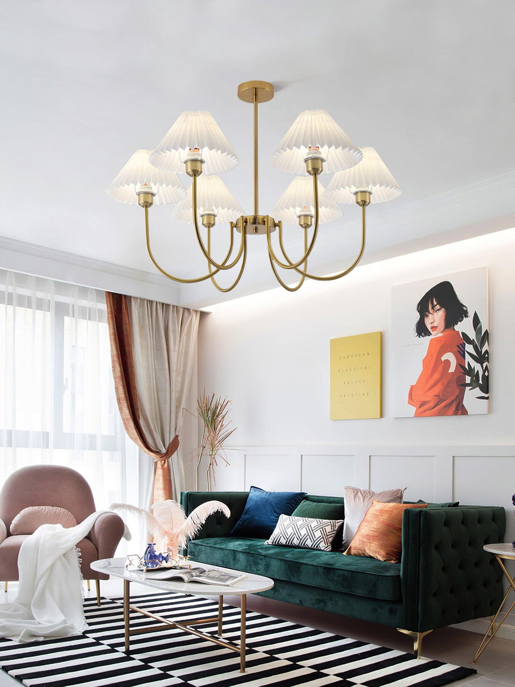 Lenore Pleated Chandelier
