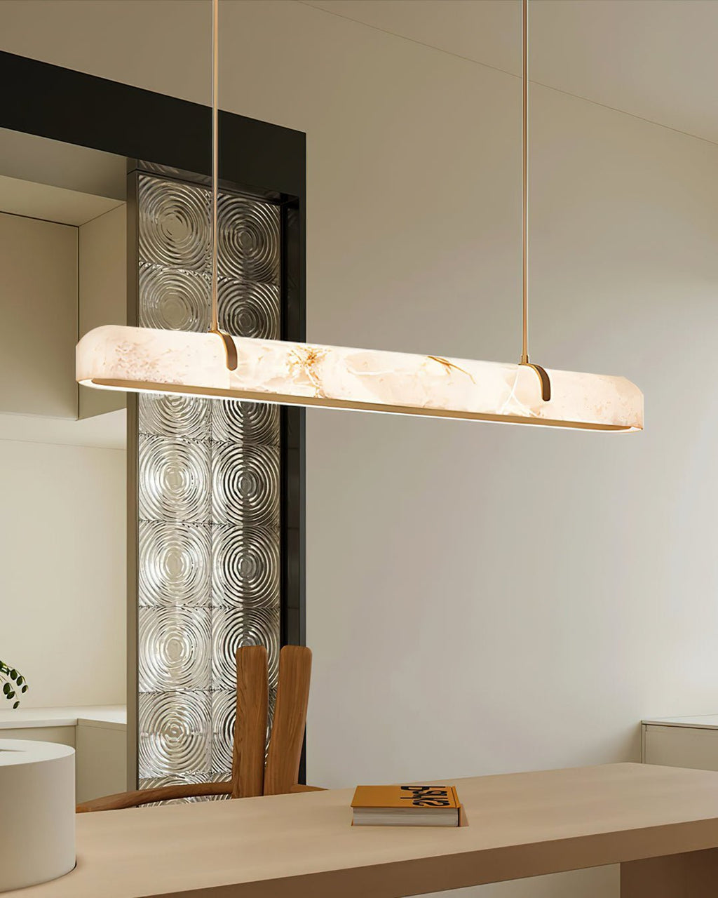 Linear Alabaster Pendant Lamp