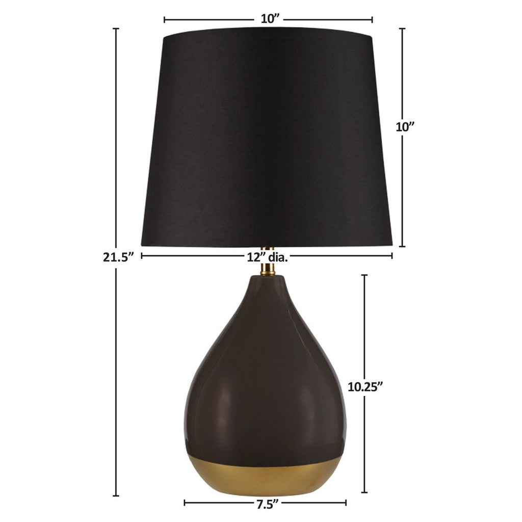 Liora Black and Gold Ceramic Two-Tone Table Lamp