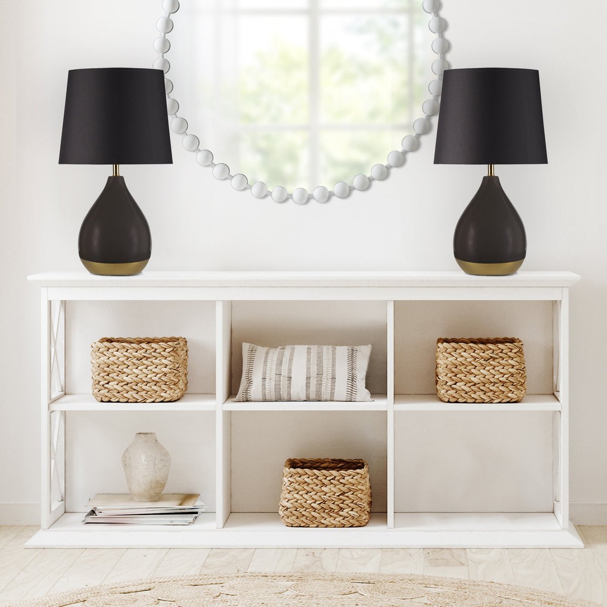 Liora Black and Gold Ceramic Two-Tone Table Lamp