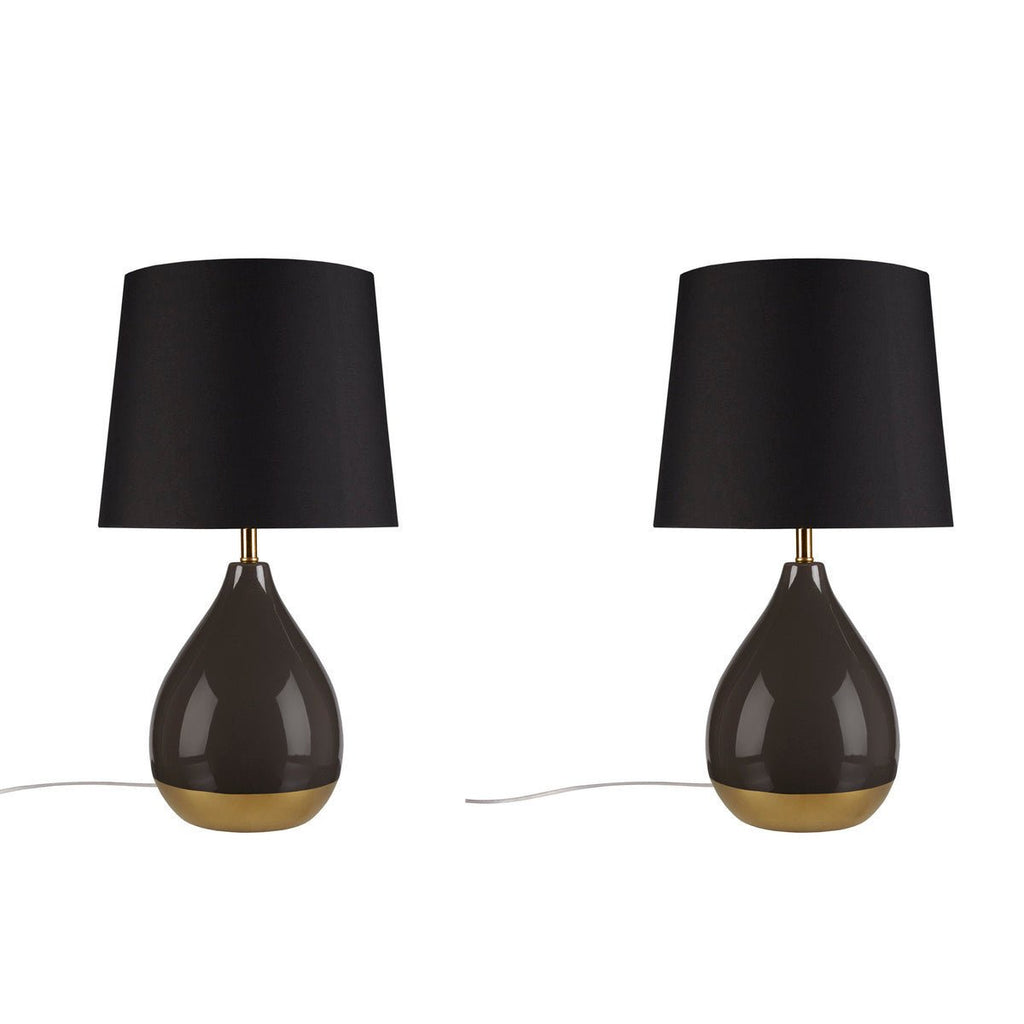 Liora Black and Gold Ceramic Two-Tone Table Lamp
