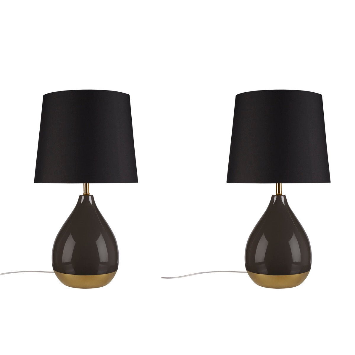 Liora Black and Gold Ceramic Two-Tone Table Lamp