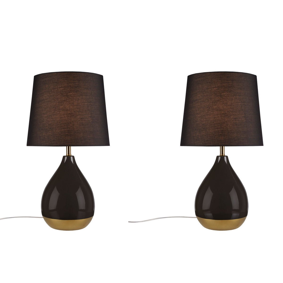 Liora Black and Gold Ceramic Two-Tone Table Lamp