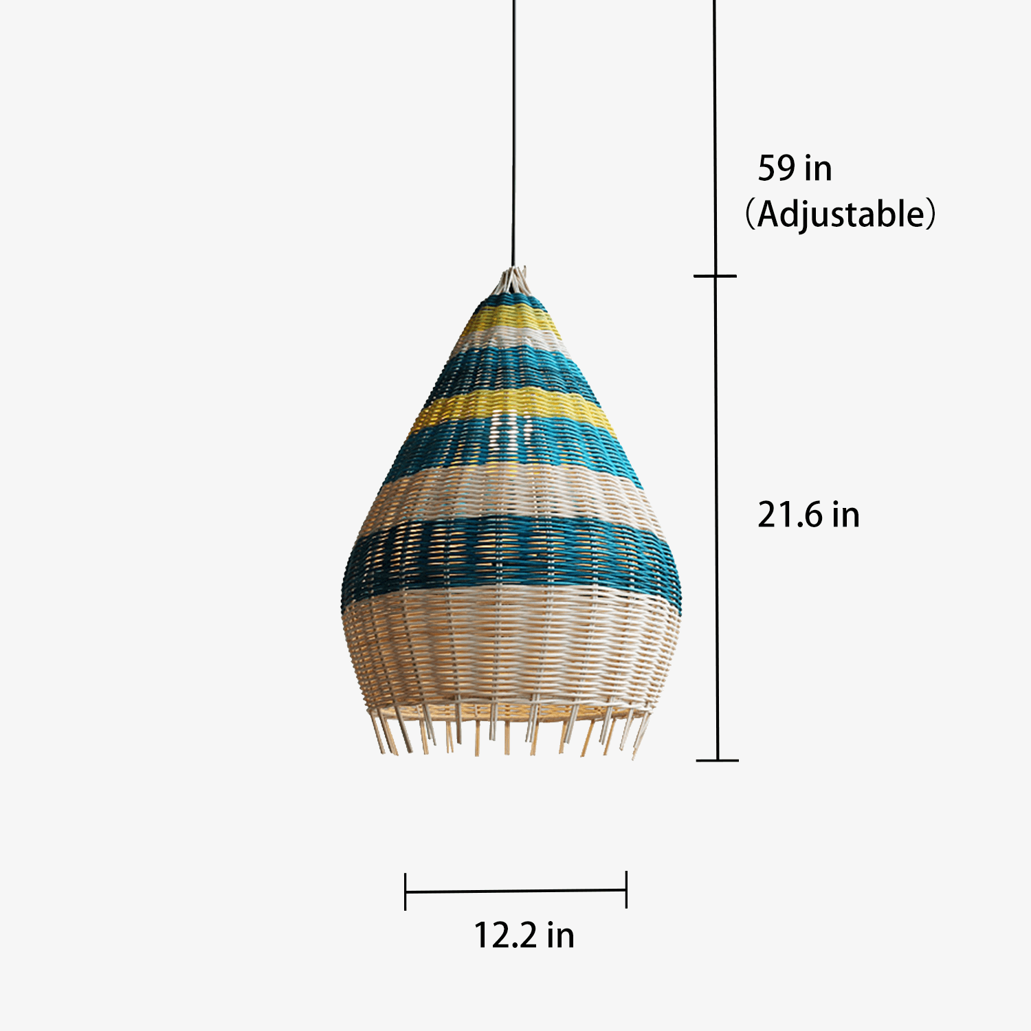 Lsle Man Charm Rattan Woven Pendant Light