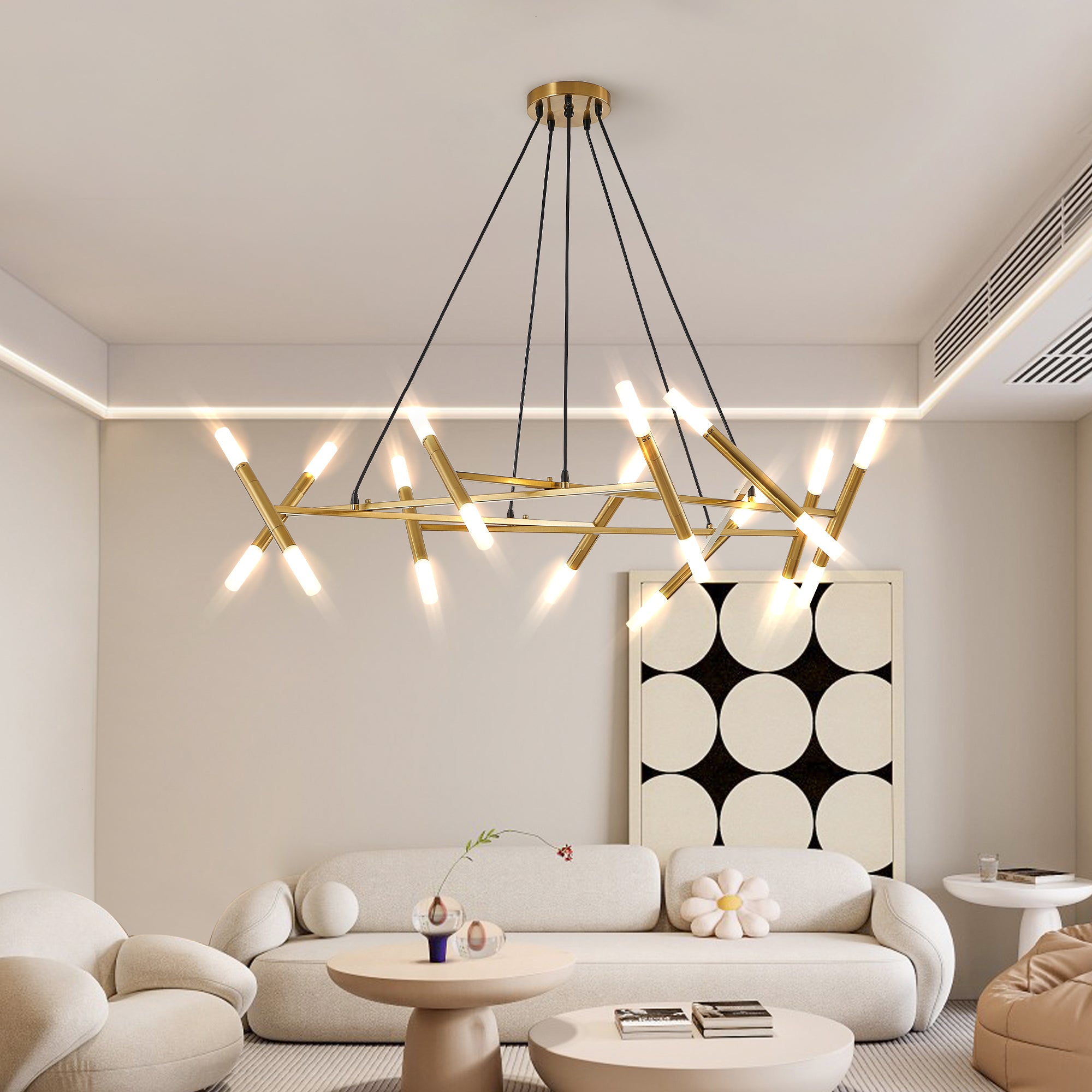 Lucian Gold Branch Chandelier