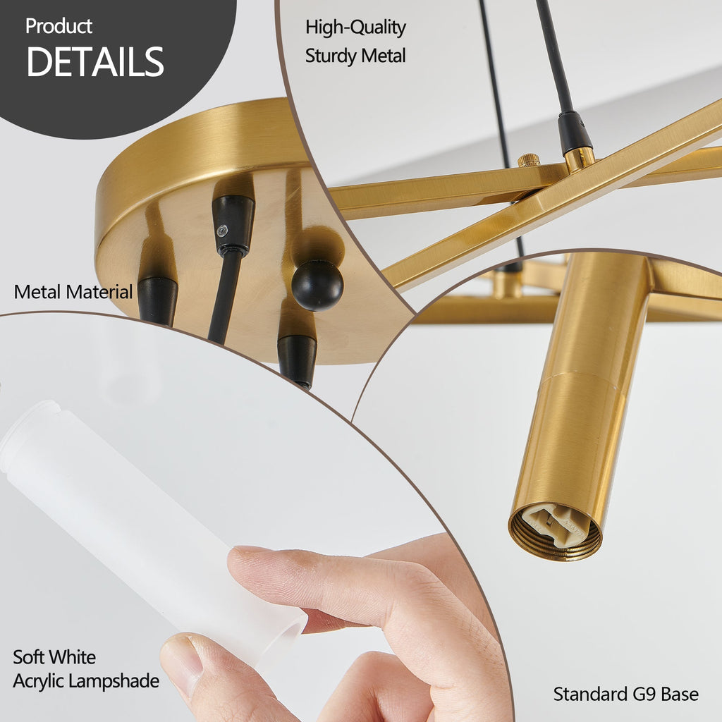 Lucian Gold Branch Chandelier