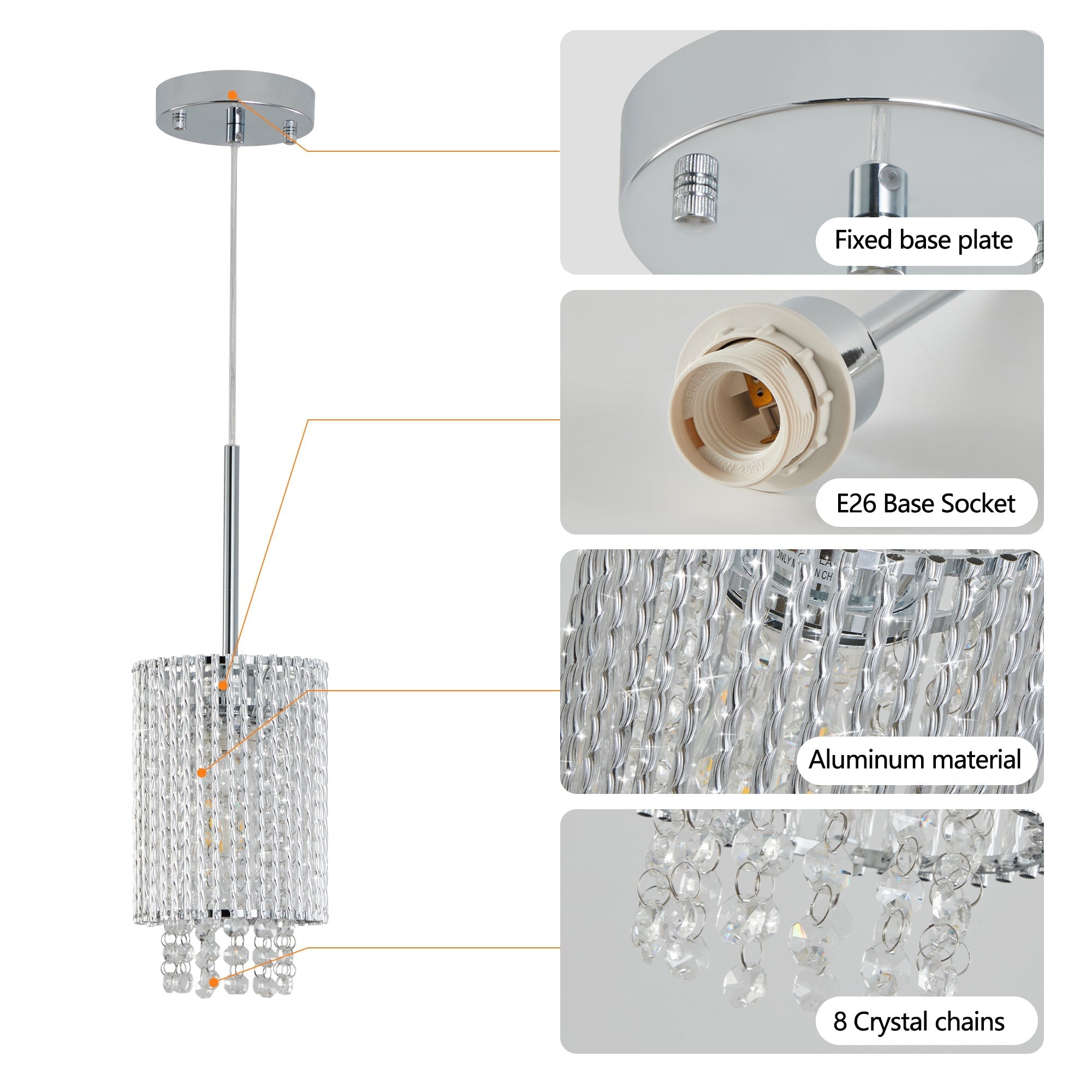Lumina Crystal Pendant Light
