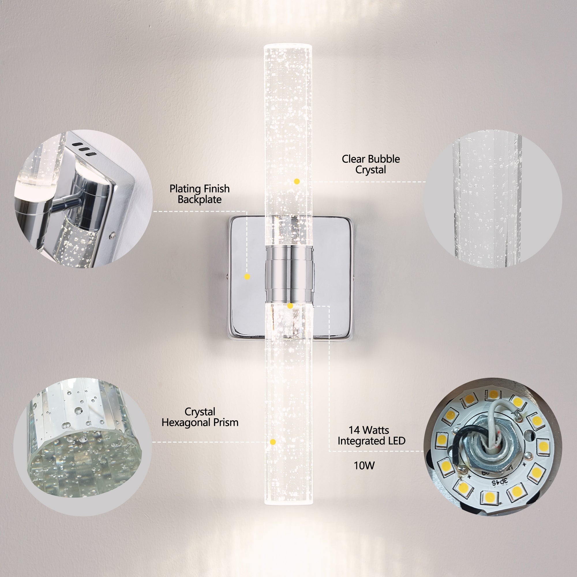 Luminis Crystal Vanity Light