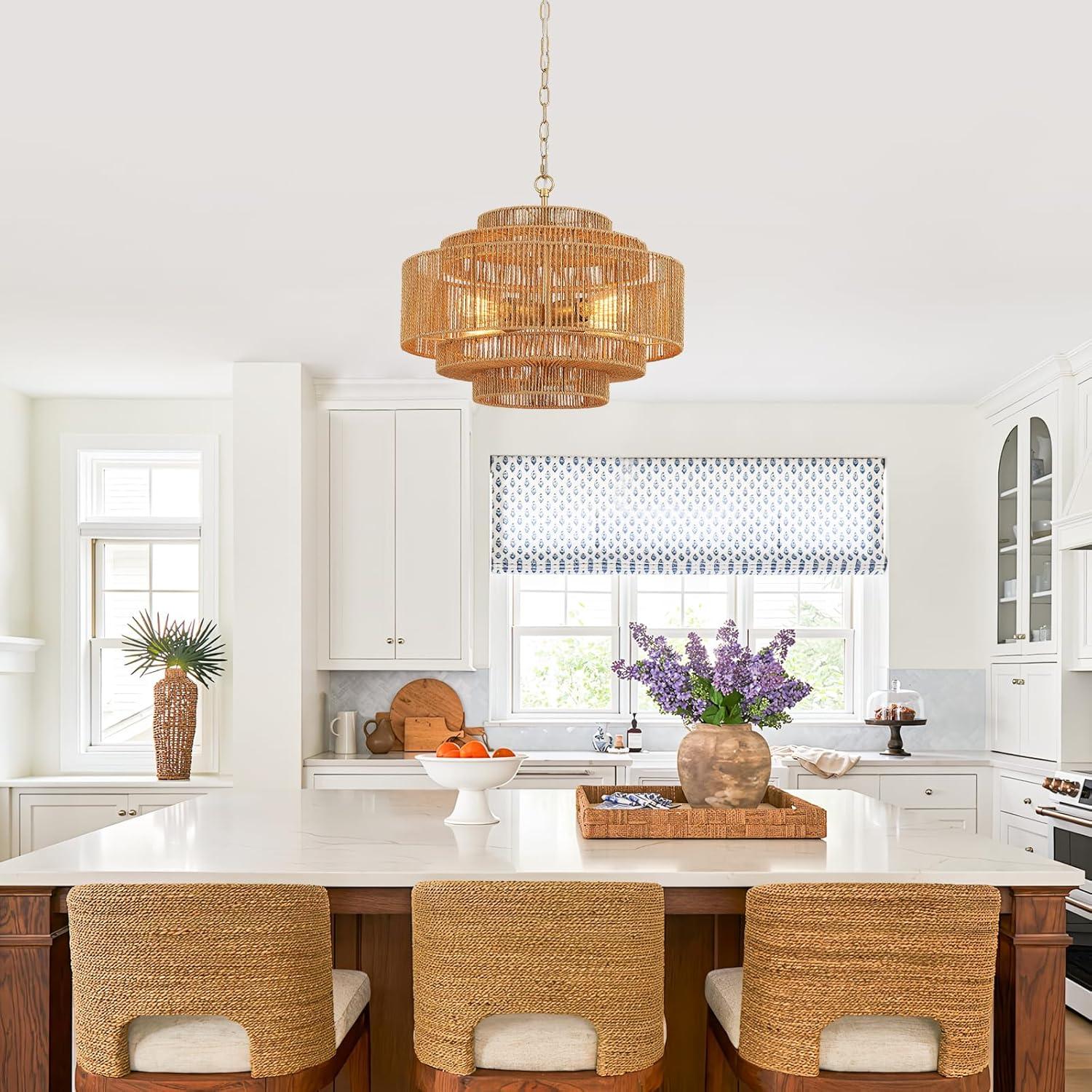 Lush Lantern Rattan Woven Pendant Light