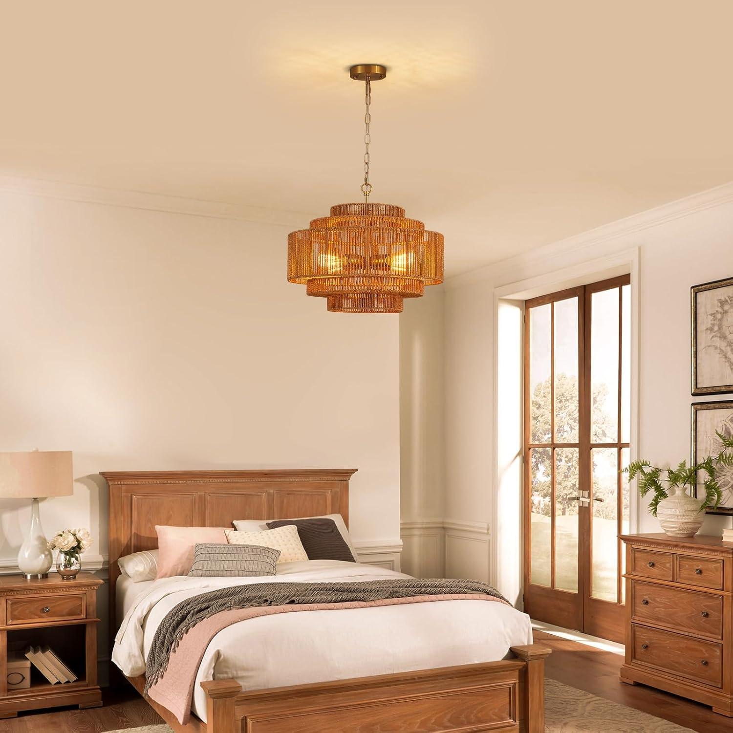 Lush Lantern Rattan Woven Pendant Light