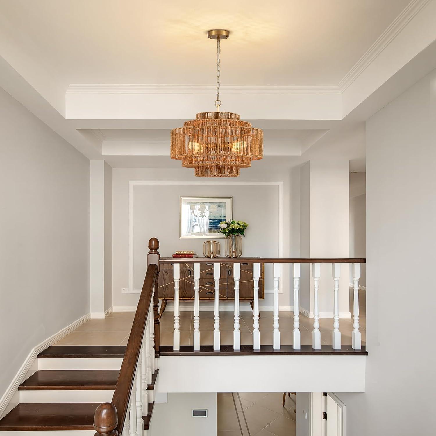 Lush Lantern Rattan Woven Pendant Light