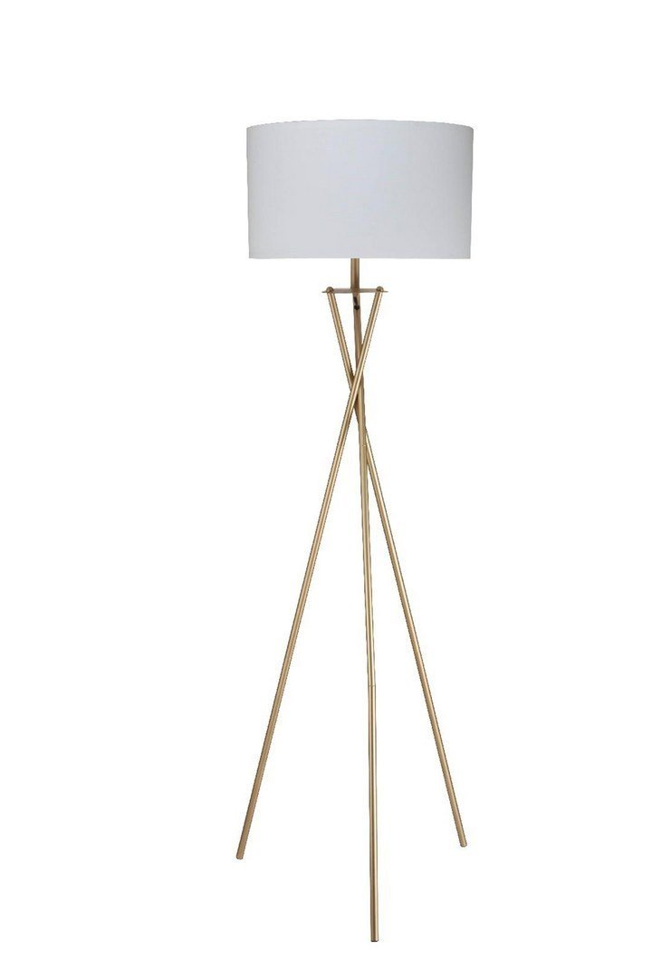 Luxe Hourglass Gold Metal Floor Lamp