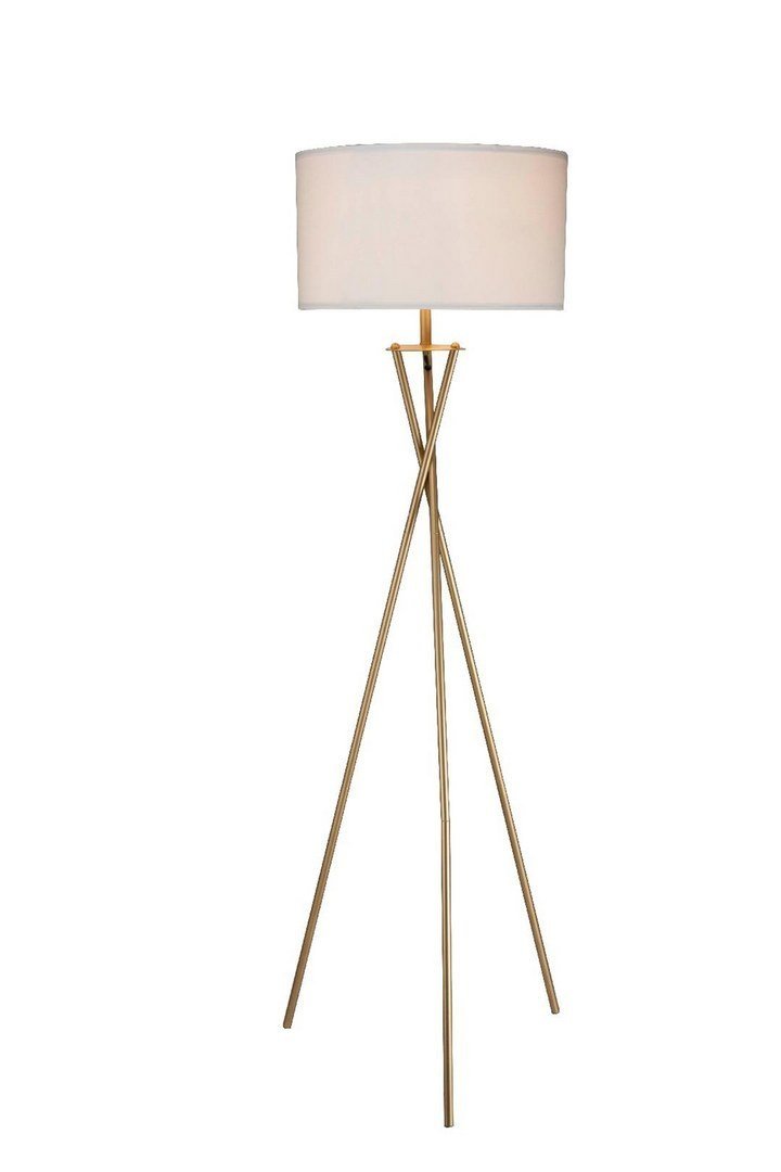 Luxe Hourglass Gold Metal Floor Lamp