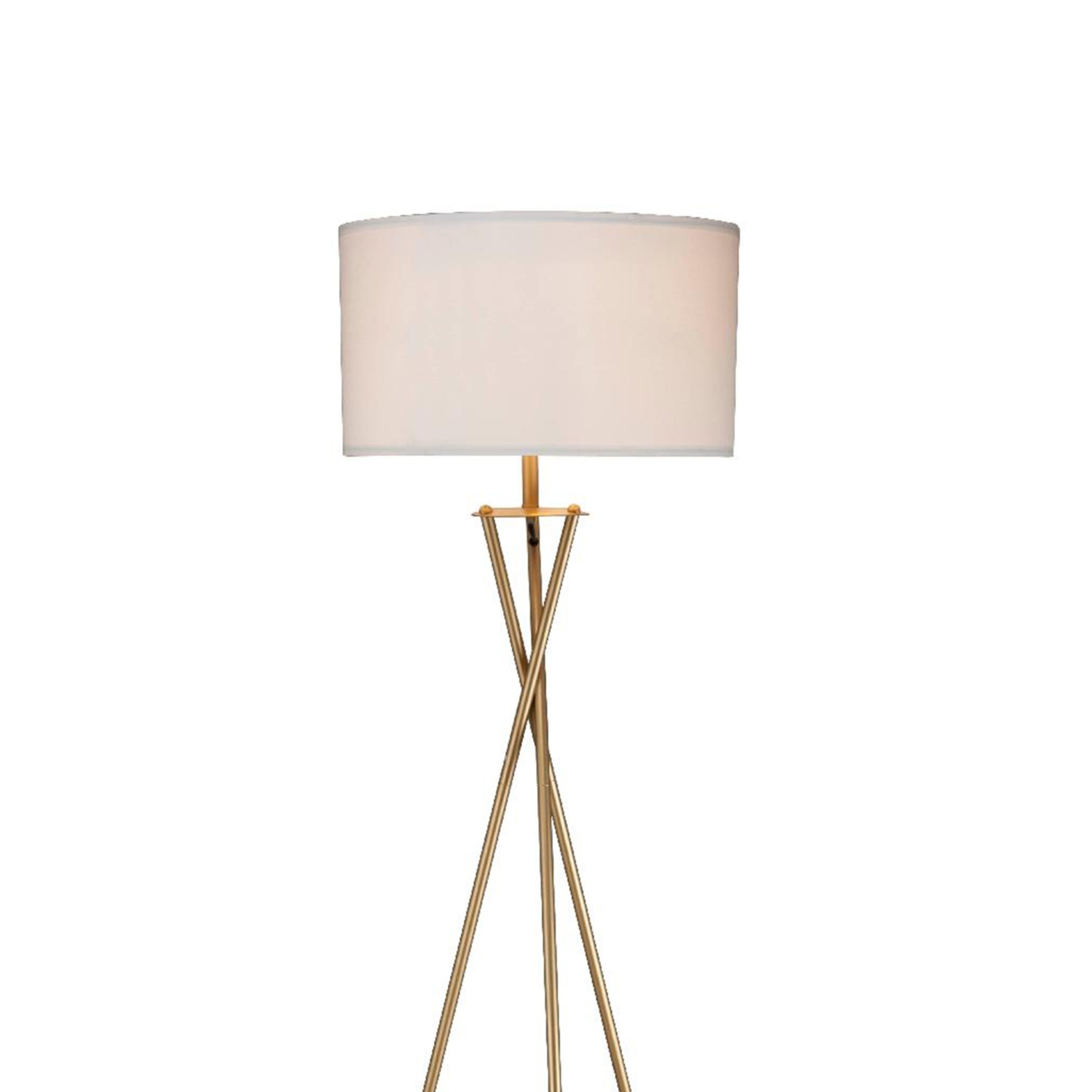 Luxe Hourglass Gold Metal Floor Lamp