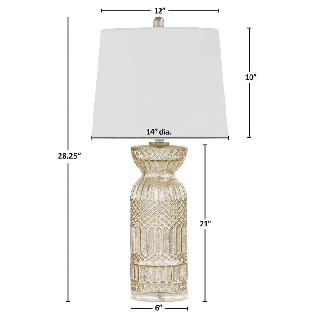 Luxuria Textured Glass Table Lamp