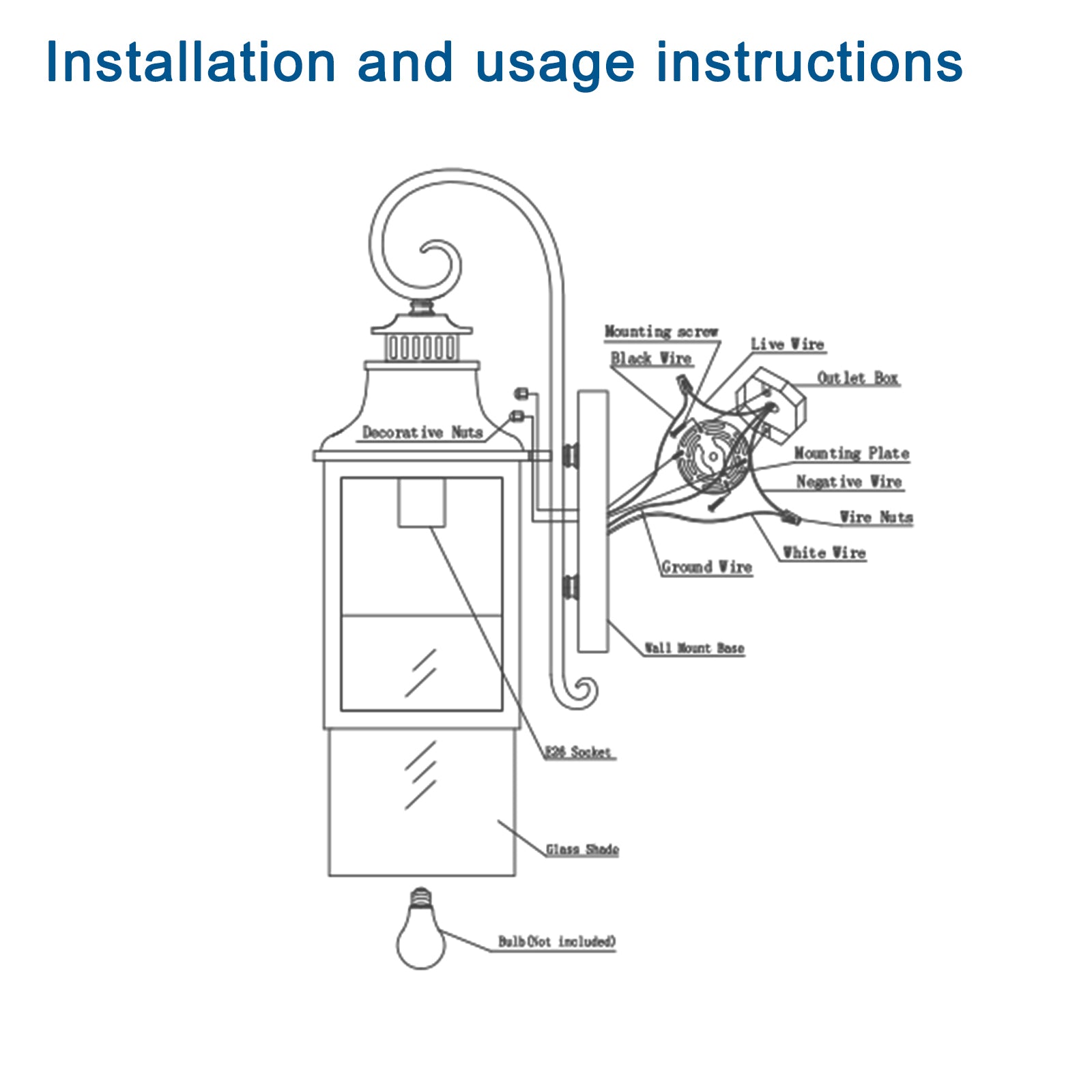 Marce Retro Outdoor Wall Sconce