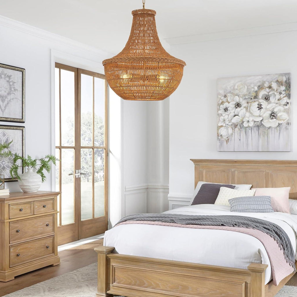 Meadow Breeze Rattan Woven Pendant Light