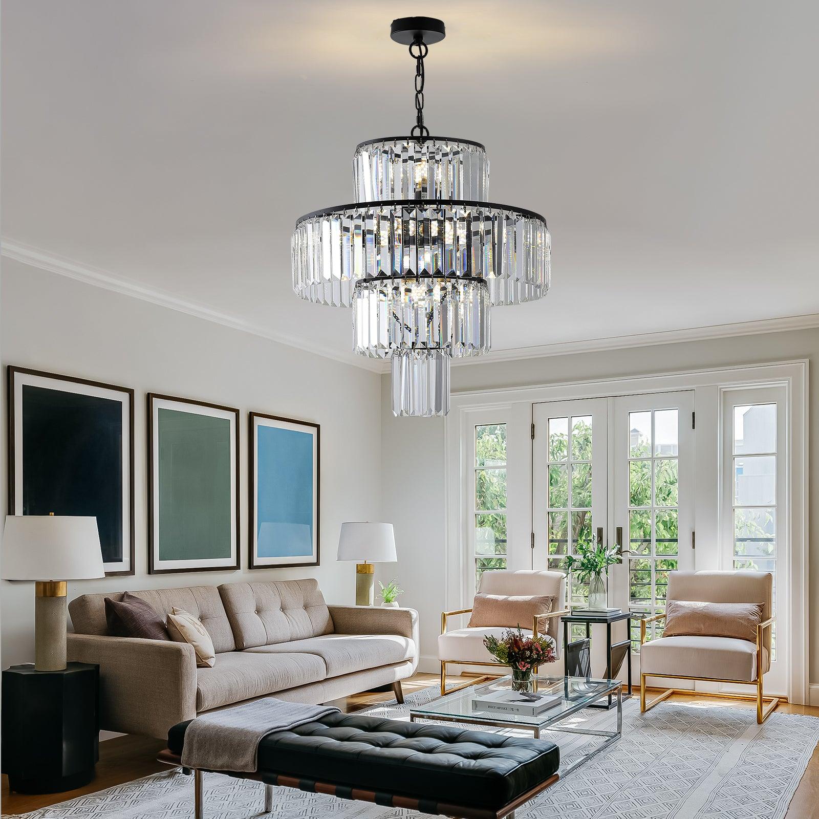 Modern Black Crystal Chandelier B