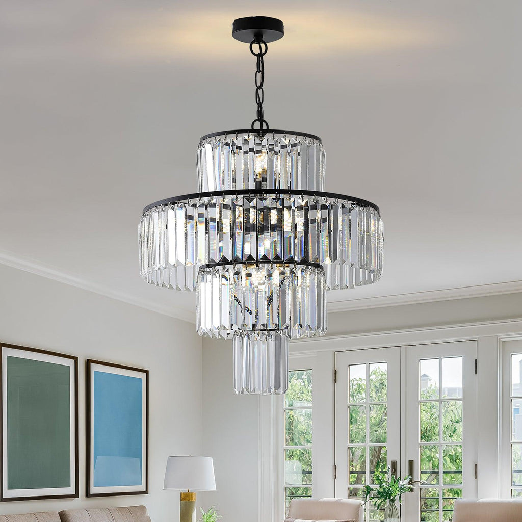 Modern Black Crystal Chandelier B
