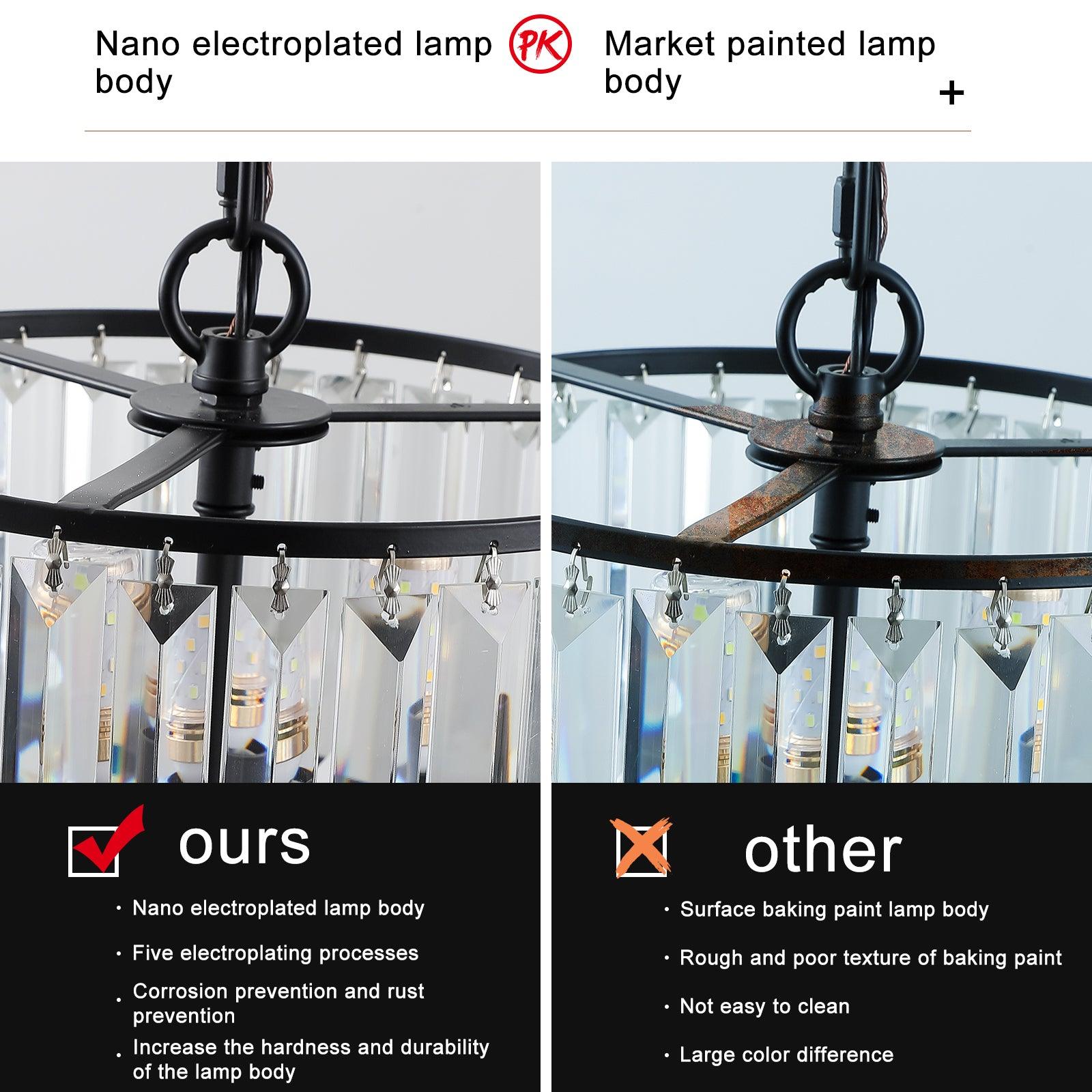 Modern Black Crystal Chandelier B