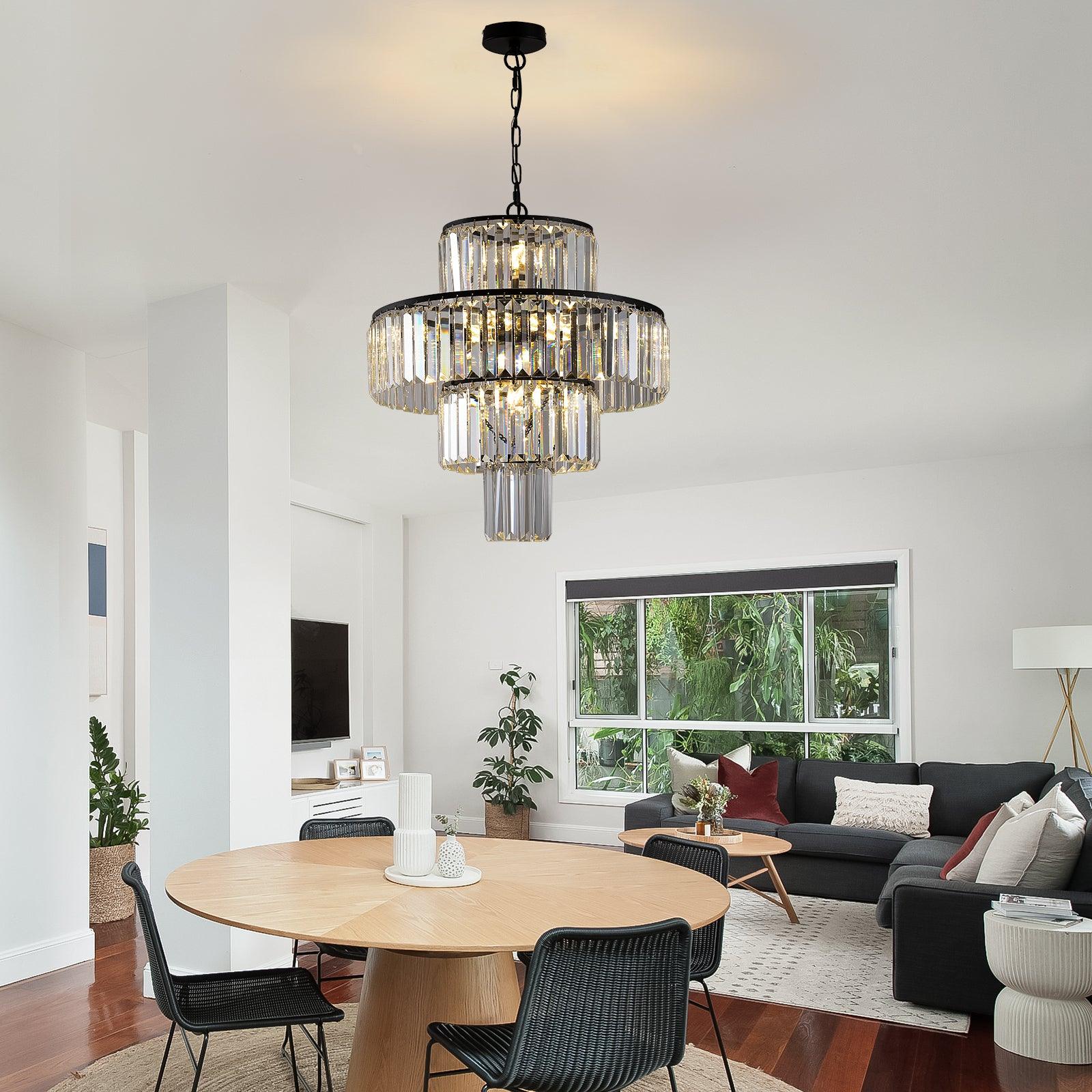 Modern Black Crystal Chandelier B