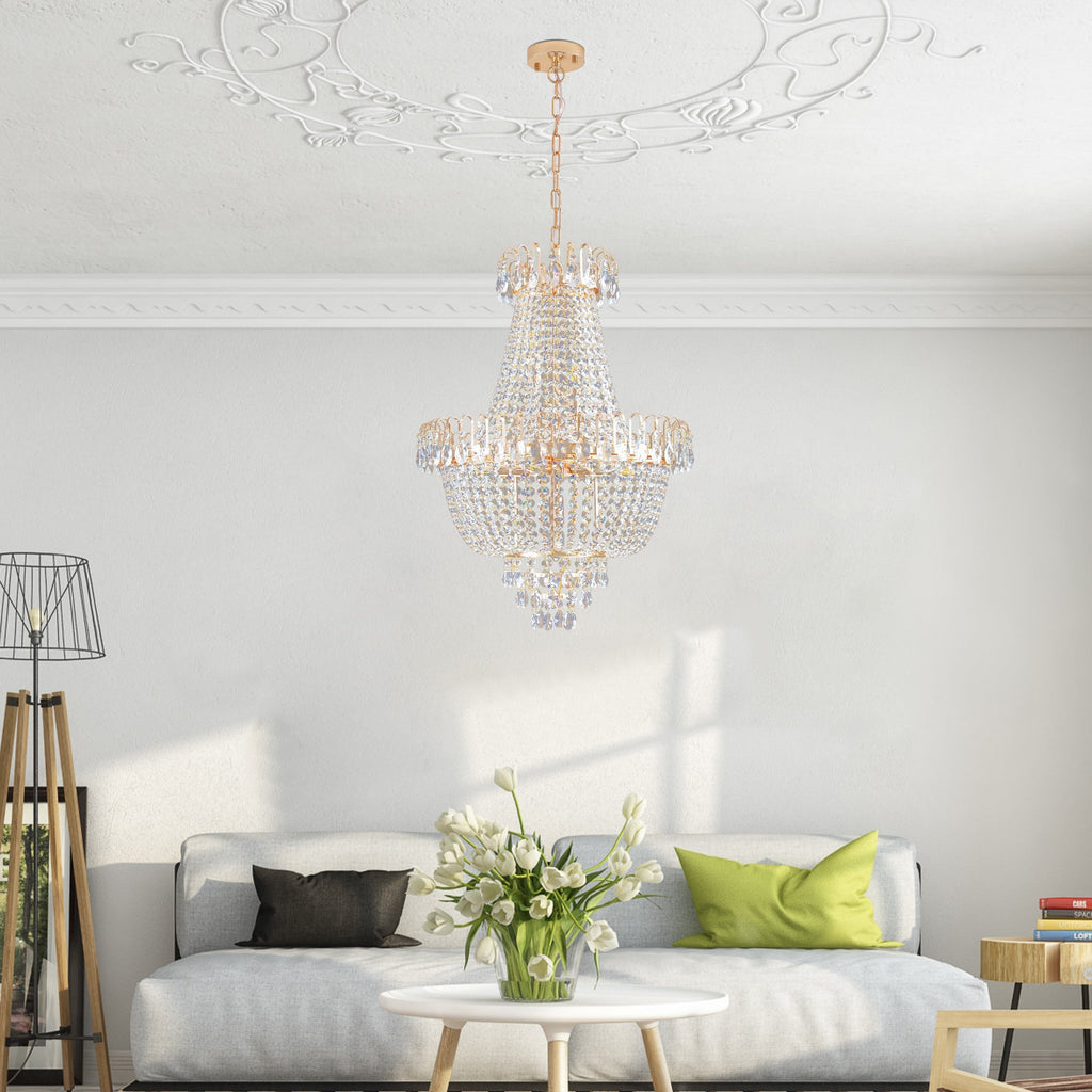 Modern Light Luxury Golden Crystal Chandelier B