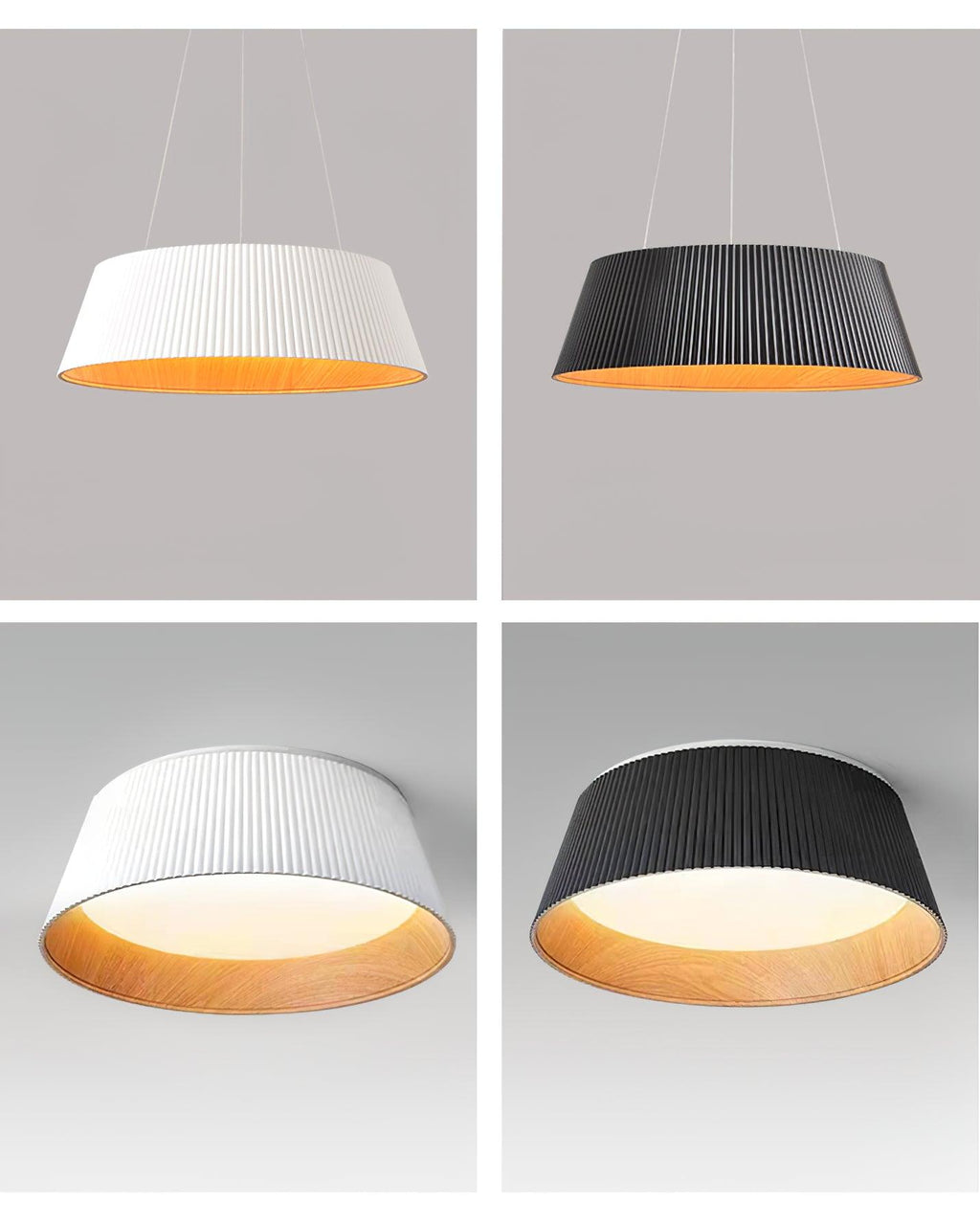 Modern Ribbed Pendant Light