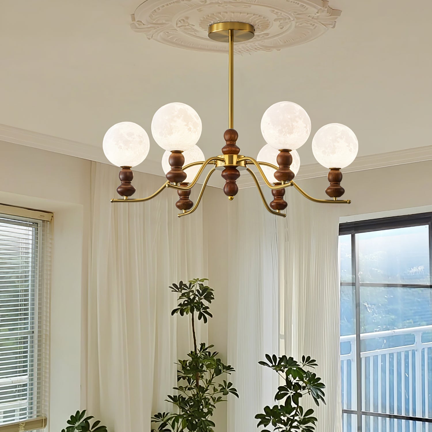 Moonlit Globe Chandelier - ZozHome