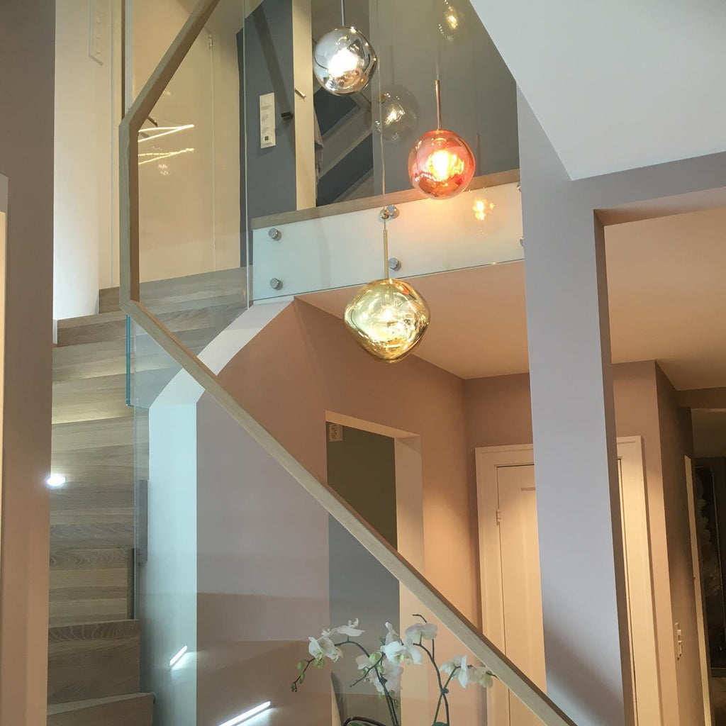 Multi Lava Round Chandelier