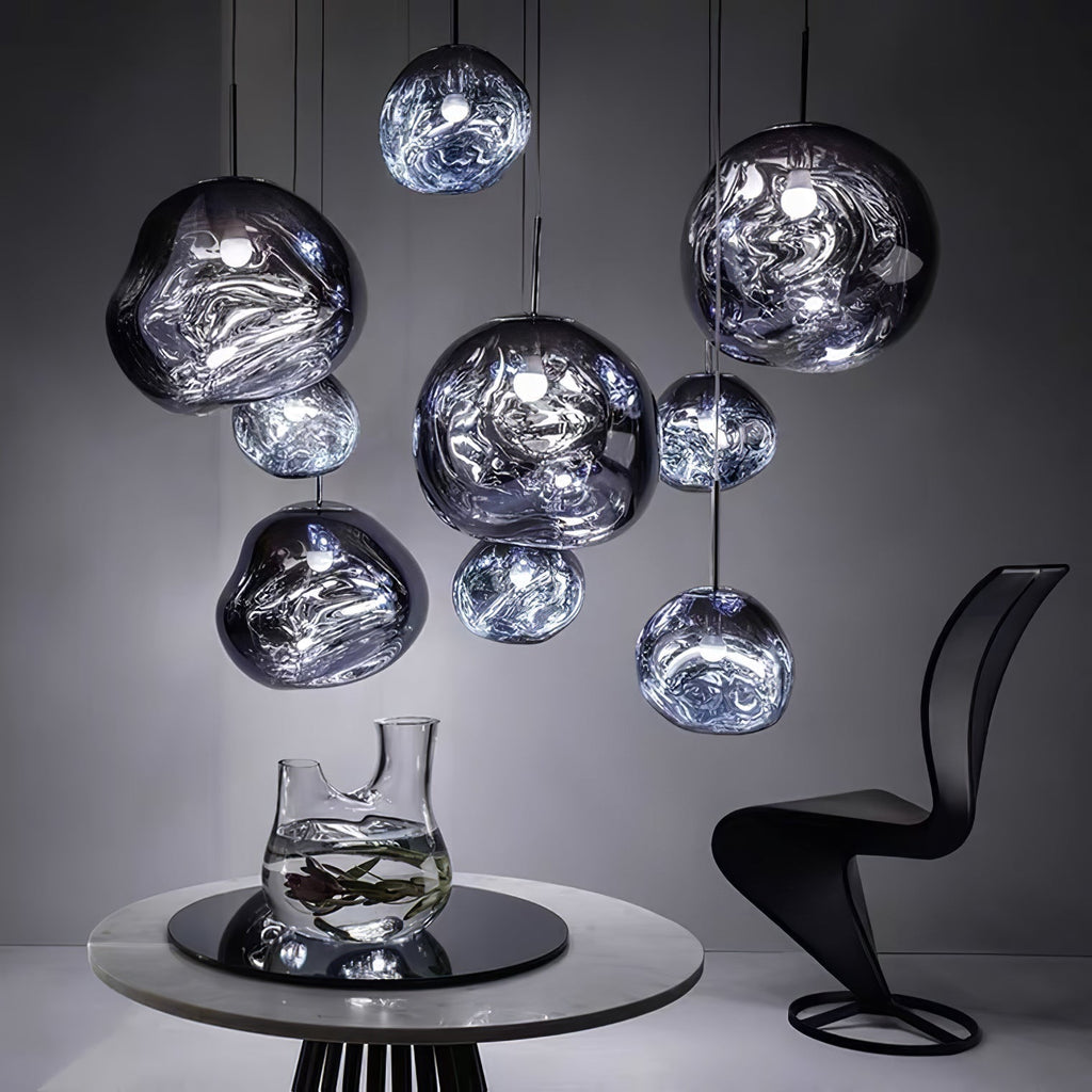Multi Lava Round Chandelier