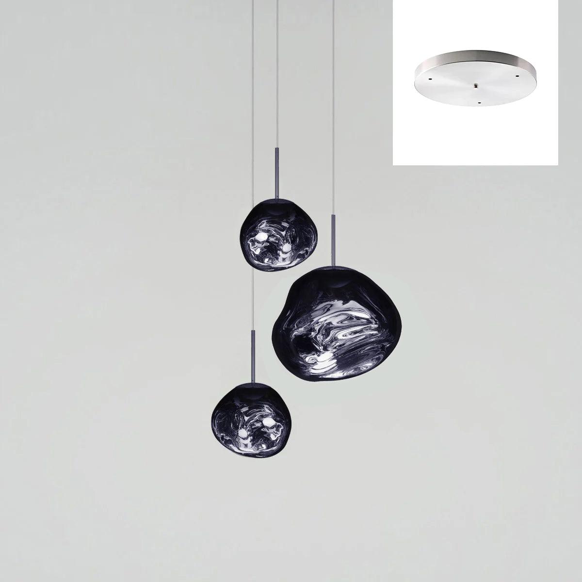 Multi Lava Round Chandelier