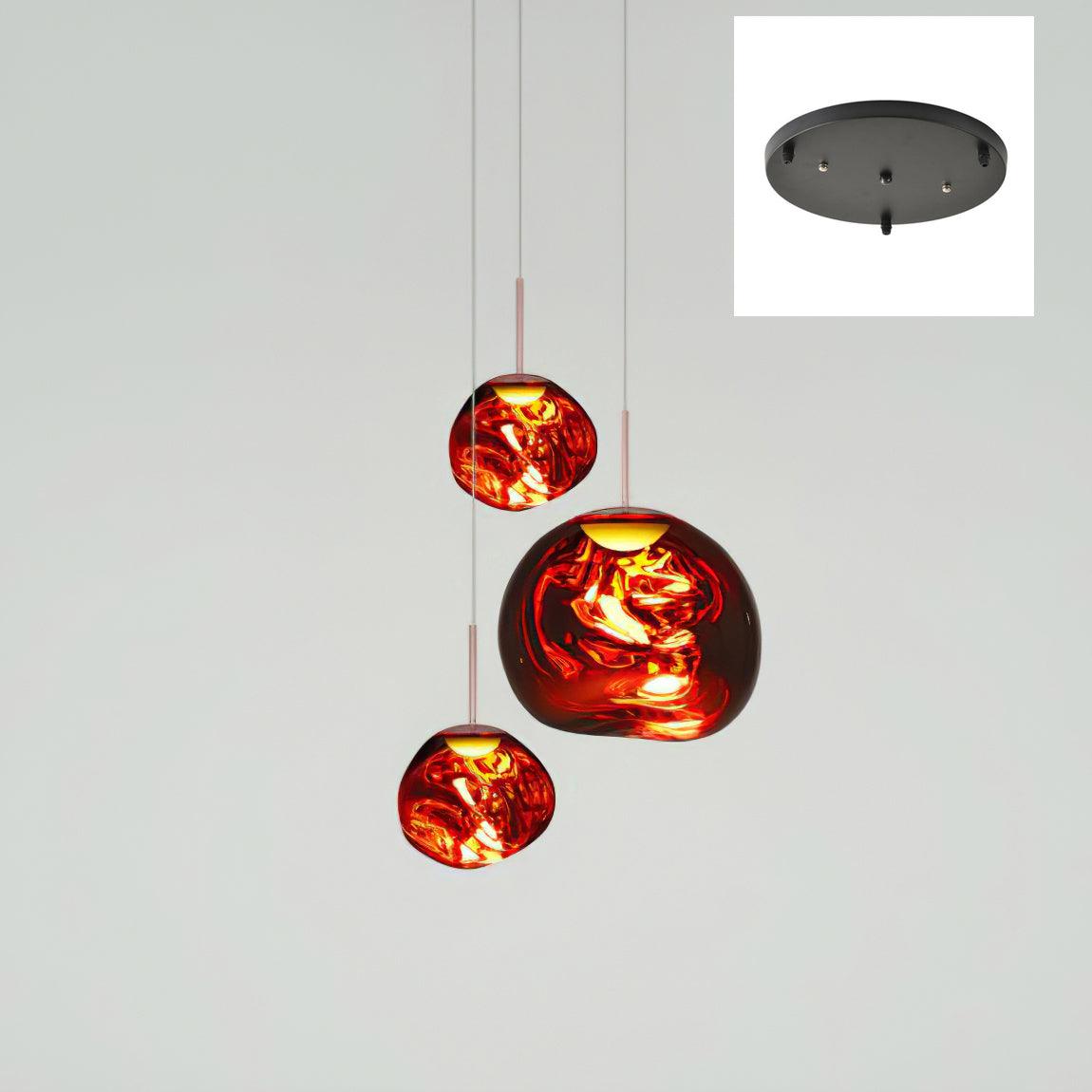 Multi Lava Round Chandelier