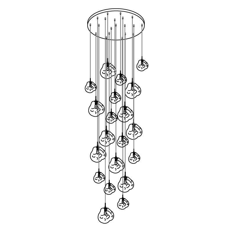Multi Lava Round Chandelier - ZozHome